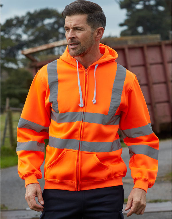 High-Vis Zipped Hoodie