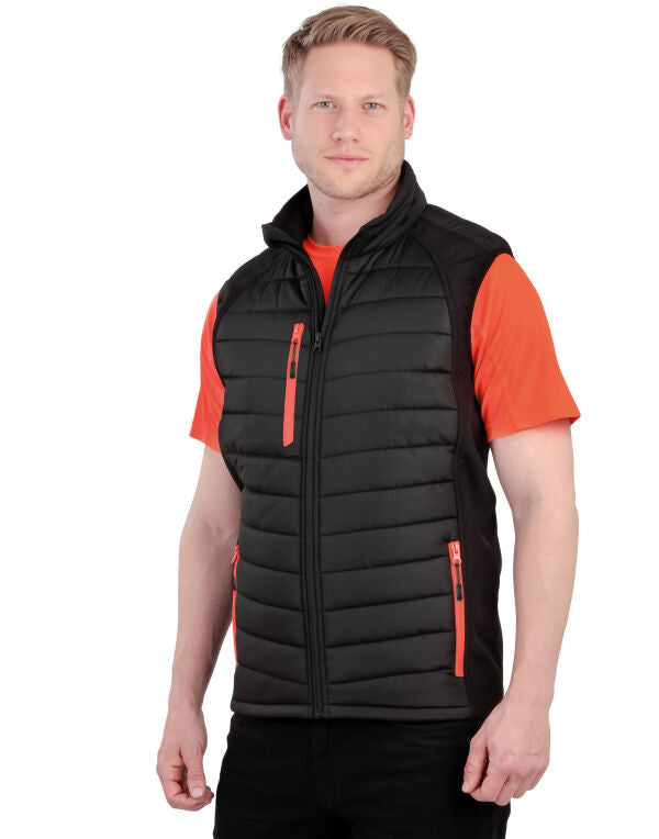 Black Compas Padded Softshell Gilet